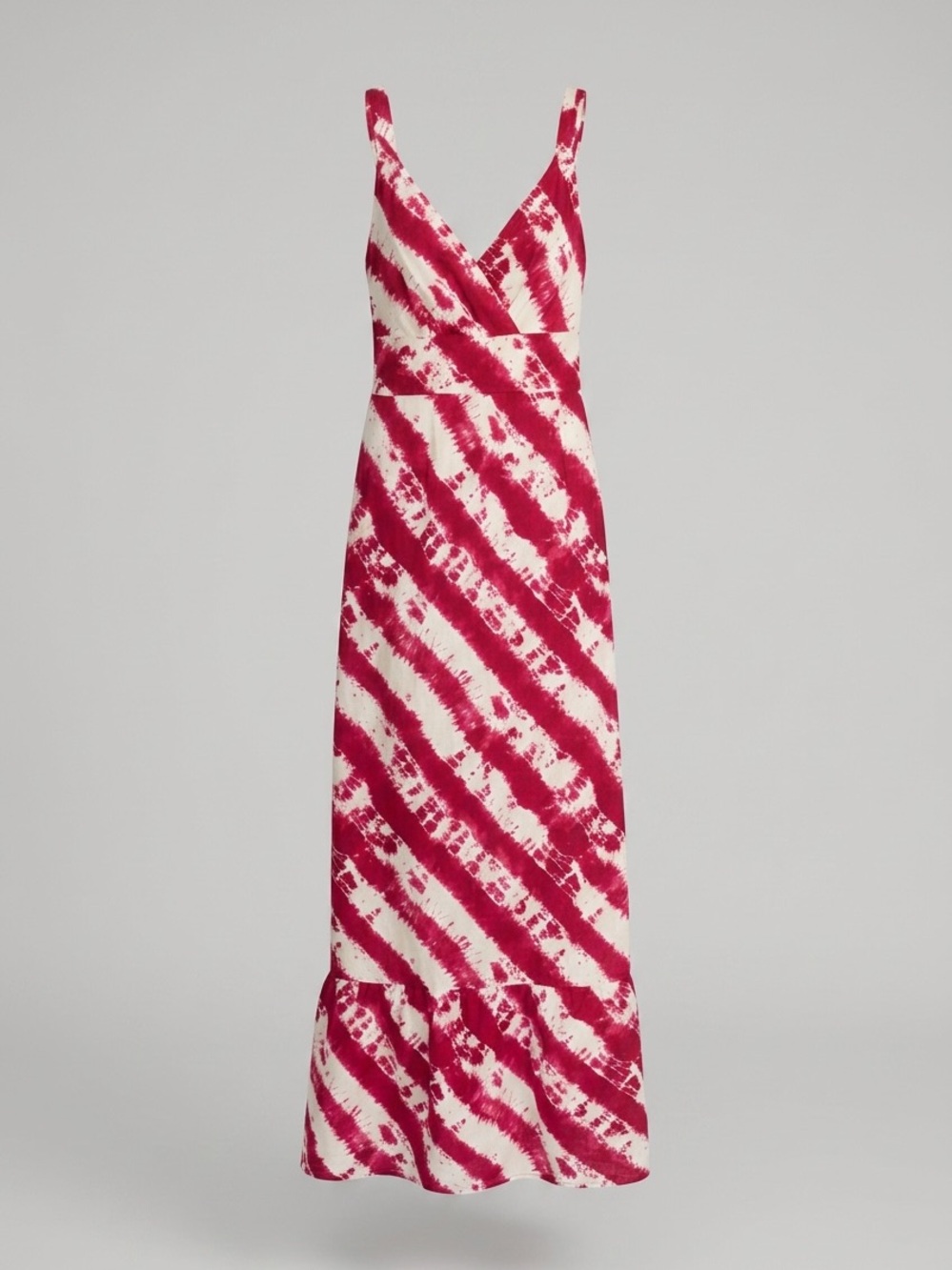 🌺 RED TIE-DYE Resortwear Summer Wedding Beach MAXI DRESS 🌺